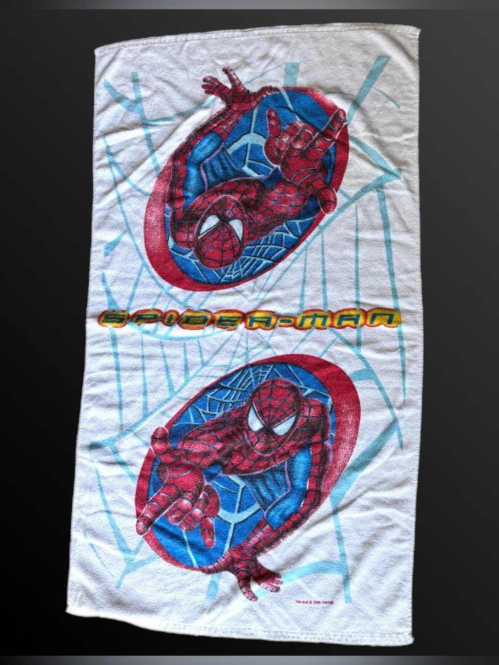 Vintage Spider Man 2002 Beach Bath Towel Jay Franco Superhero Y2K Kids Marvel